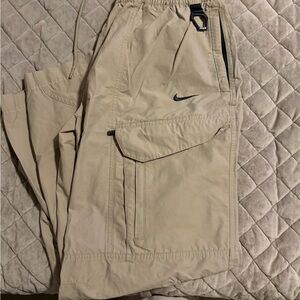 Nike Men’s Beige Cargo Pants with Utility Pockets